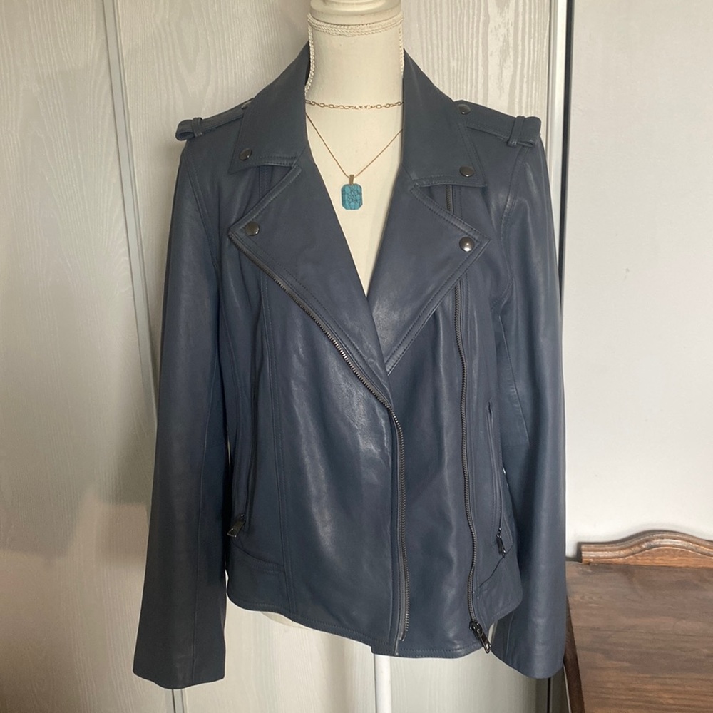 Banana Republic leather motorcycle jacket